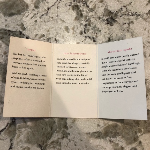 Wine Red Kate Spade mini nylon tote handbag - Picture 12 of 13